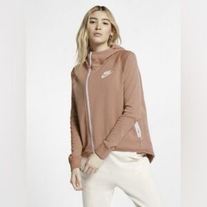 Nike Tech Fleece Full-Zip Cape Hoodie Women’s XSmall Pink Athletic Casual